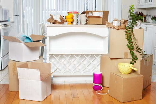 Packing boxes and furniture for a Kentish Town move