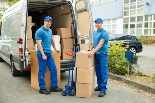 Removals van ready for a local move in Kentish Town